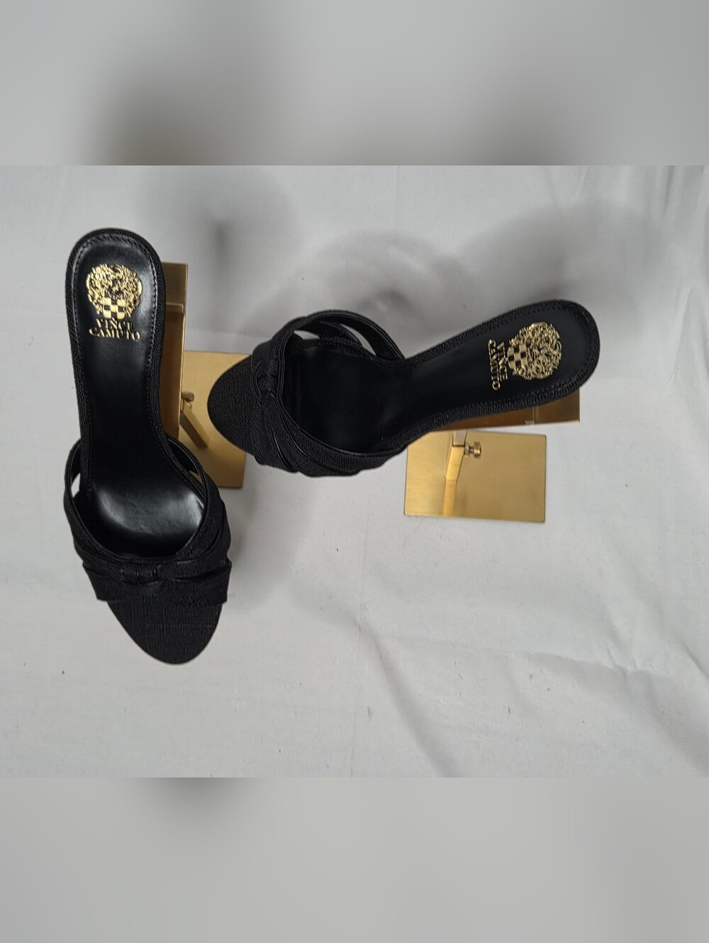 Vince Camuto Black Bow Kitten Heel Slide Sandals – Size 10 Medium (M) - Picture 2 of 6